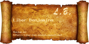 Liber Benjamina névjegykártya